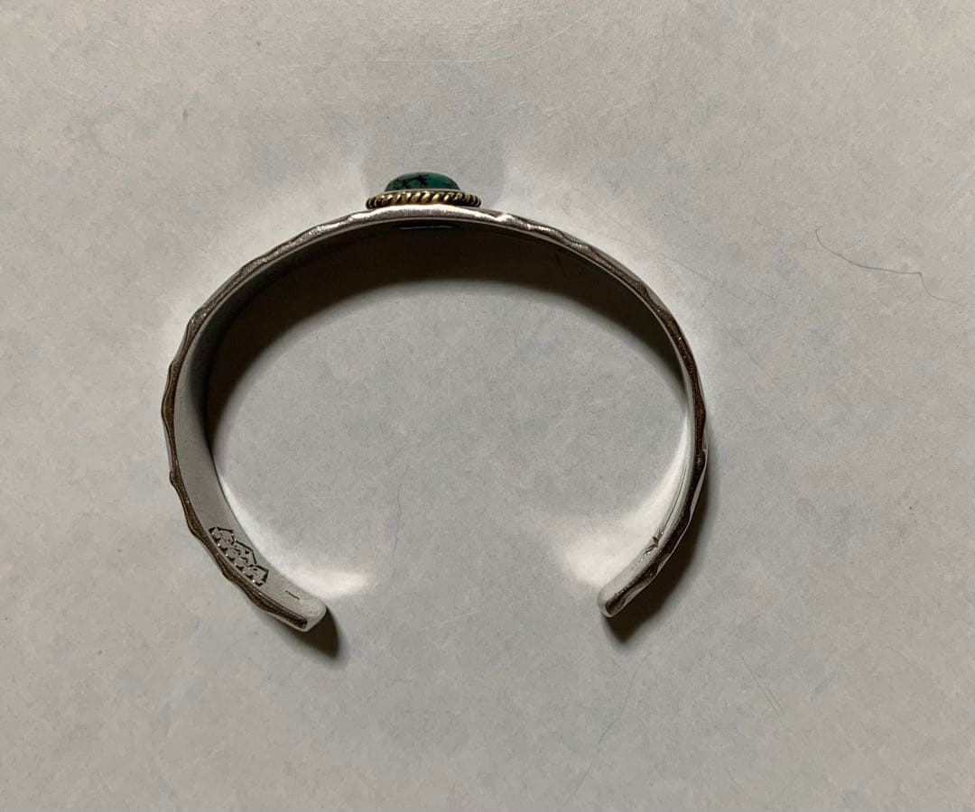 SAAD サード 金縄唐草模様ターコイズバングル