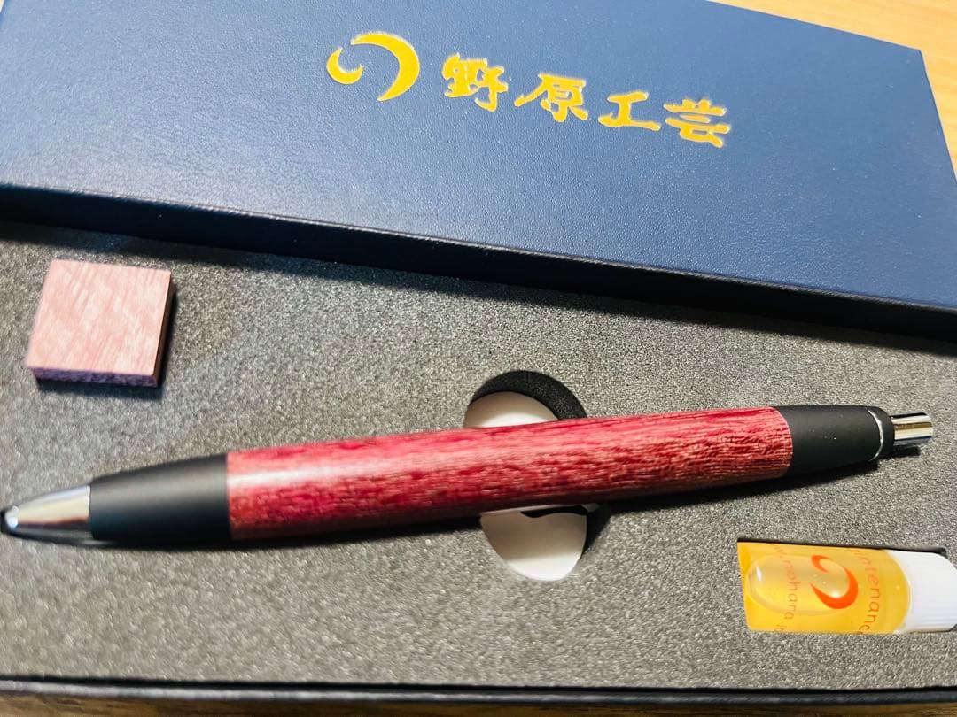 野原工芸 パープルハート ボールペン スタンダード　シルバー