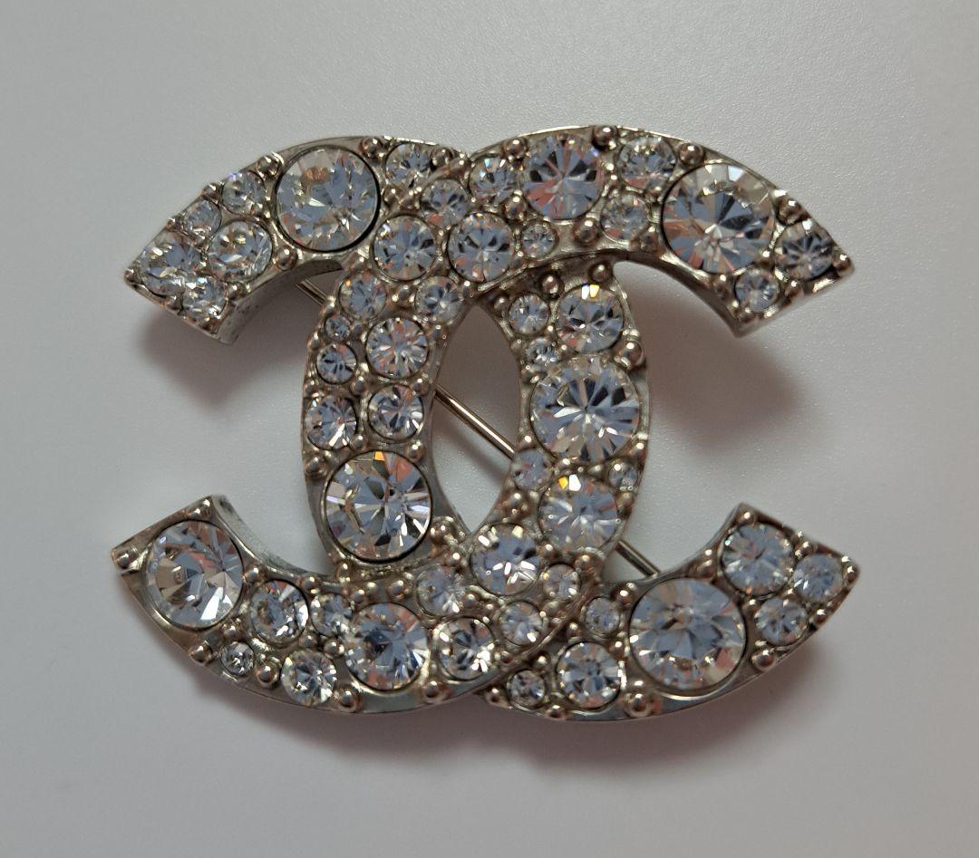 ♥美品♥シャネル ココマーク クリスタル ブローチ