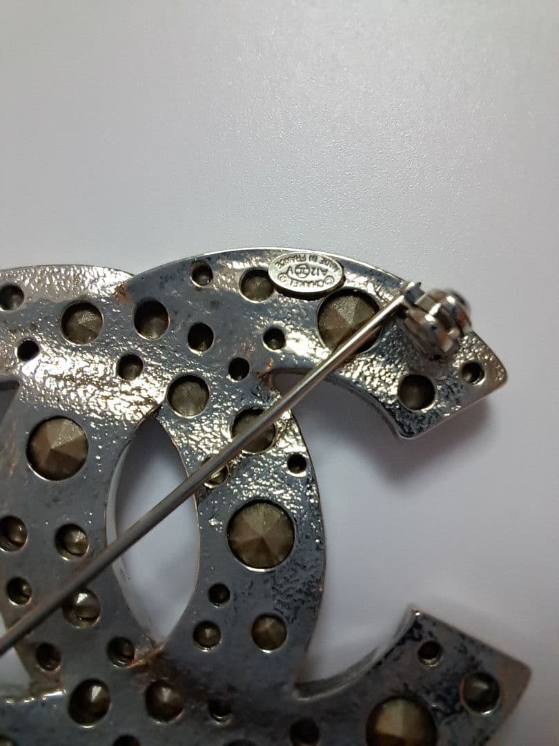 ♥美品♥シャネル ココマーク クリスタル ブローチ