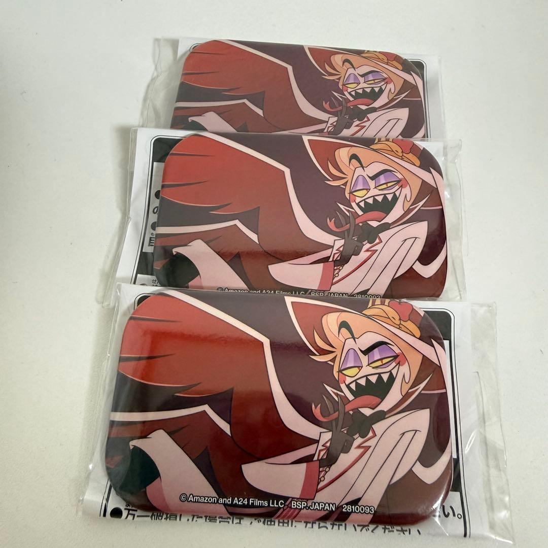 ハズビンホテル ルシファー　スクエア缶バッジ　3個セット
