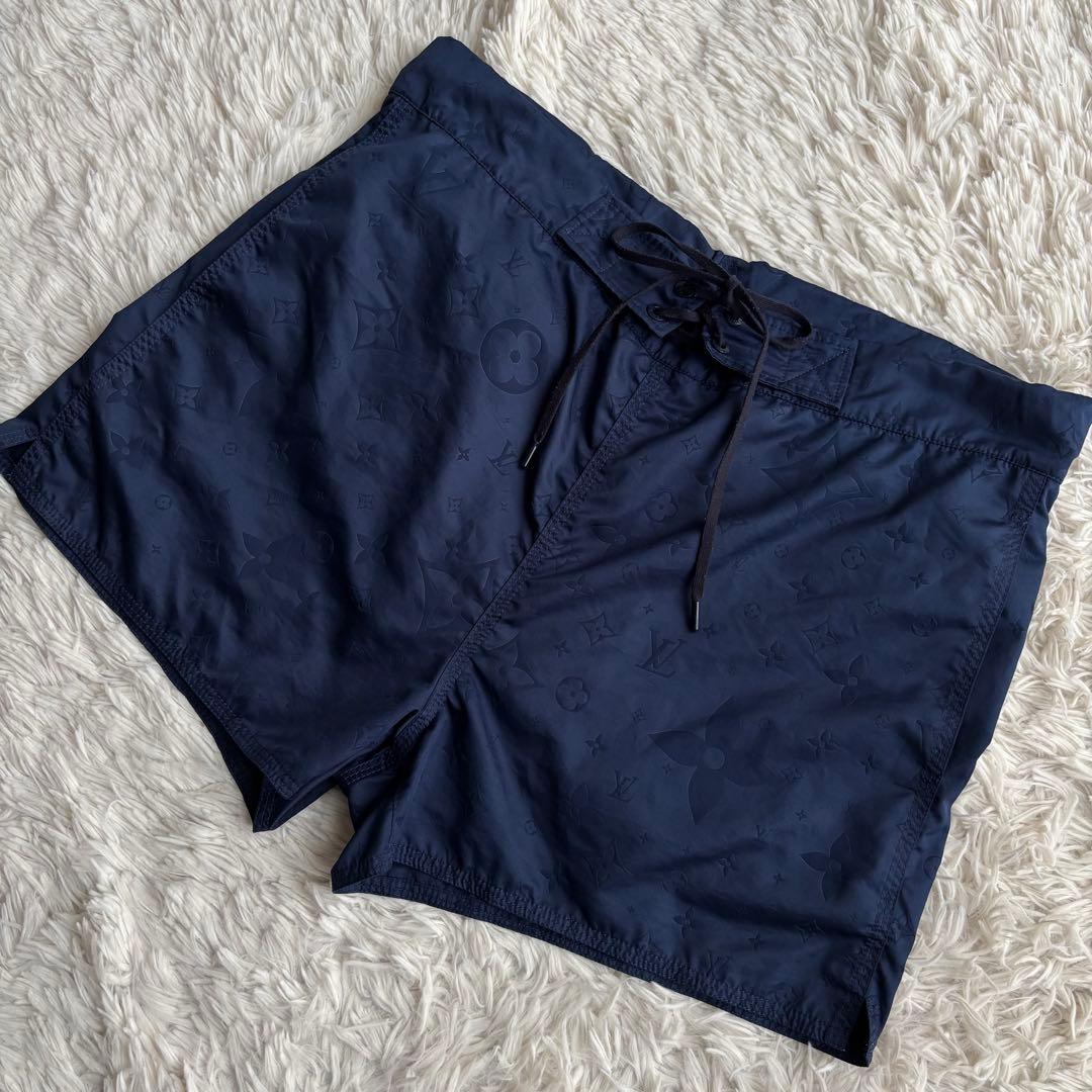 (鑑定済) ルイヴィトン 3Dポケット モノグラムボードショーツ スウィムパンツ