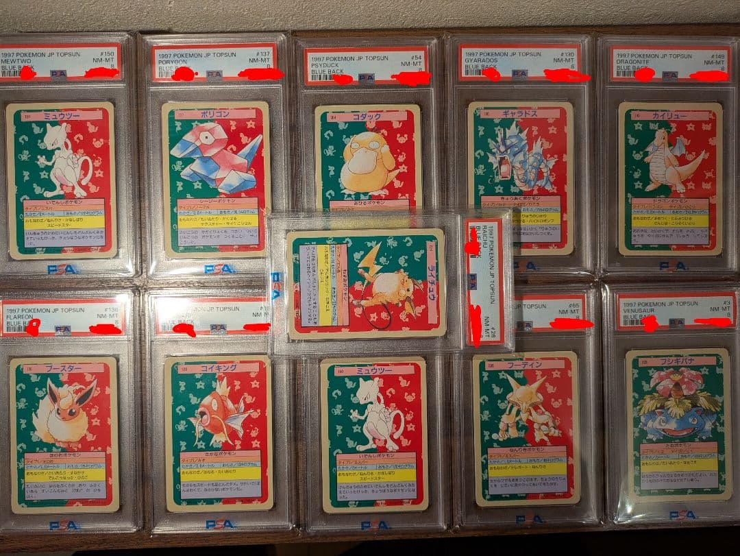 PSA 8 トップサン 青裏 まとめ売り ミュウツー カイリュー フシギバナ