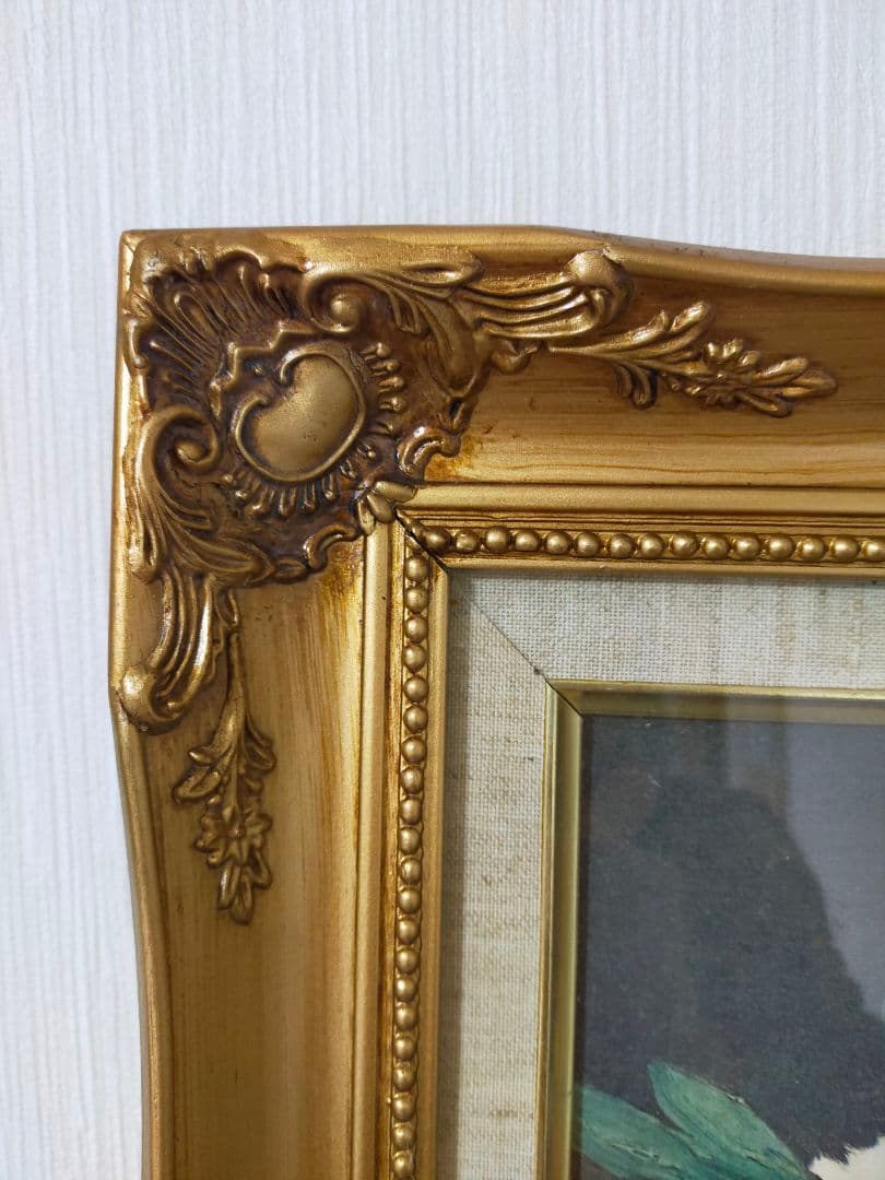 ♥セール　絵画美術　額装油絵　油彩画　芍薬名花　花瓶　複製画