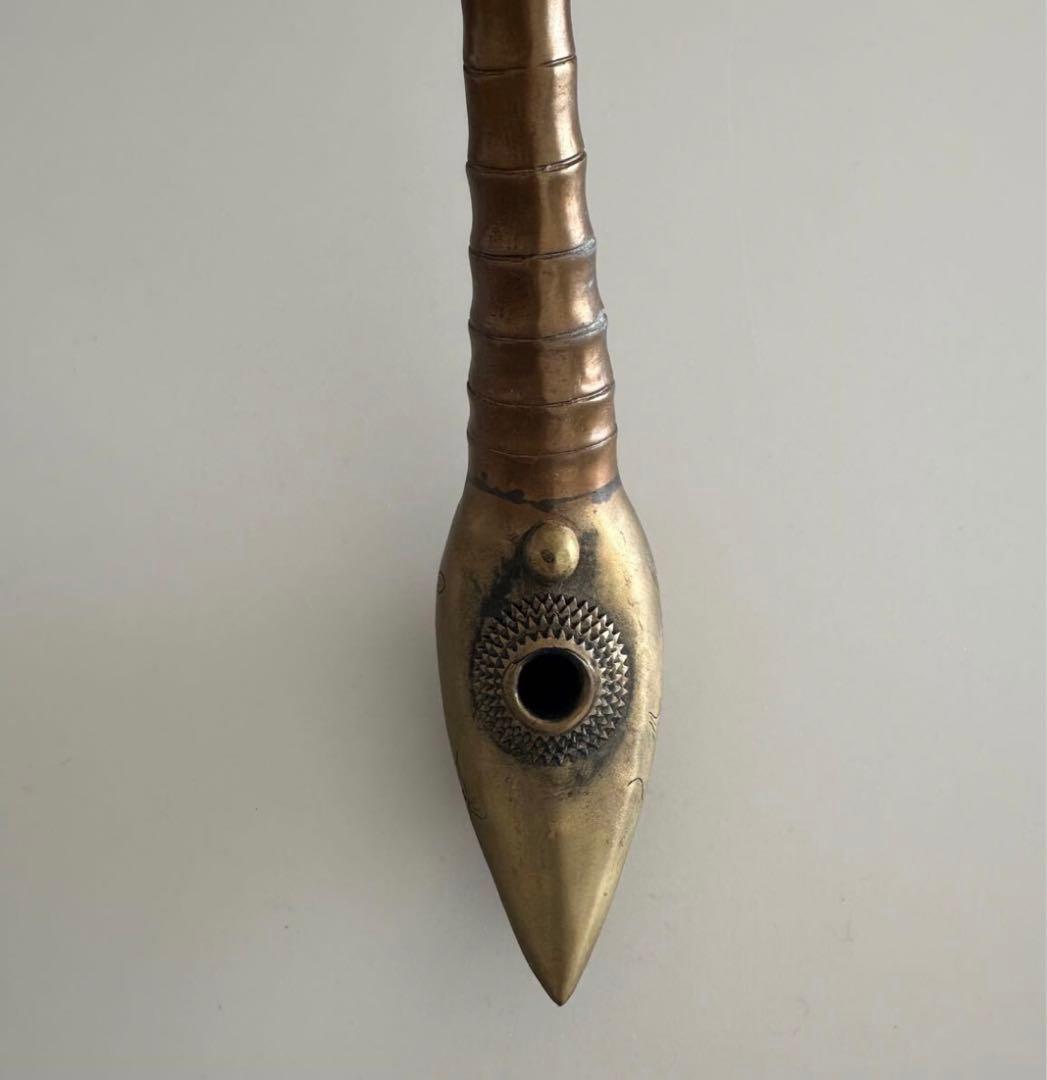 銅製　煙管　パイプ　旧蔵