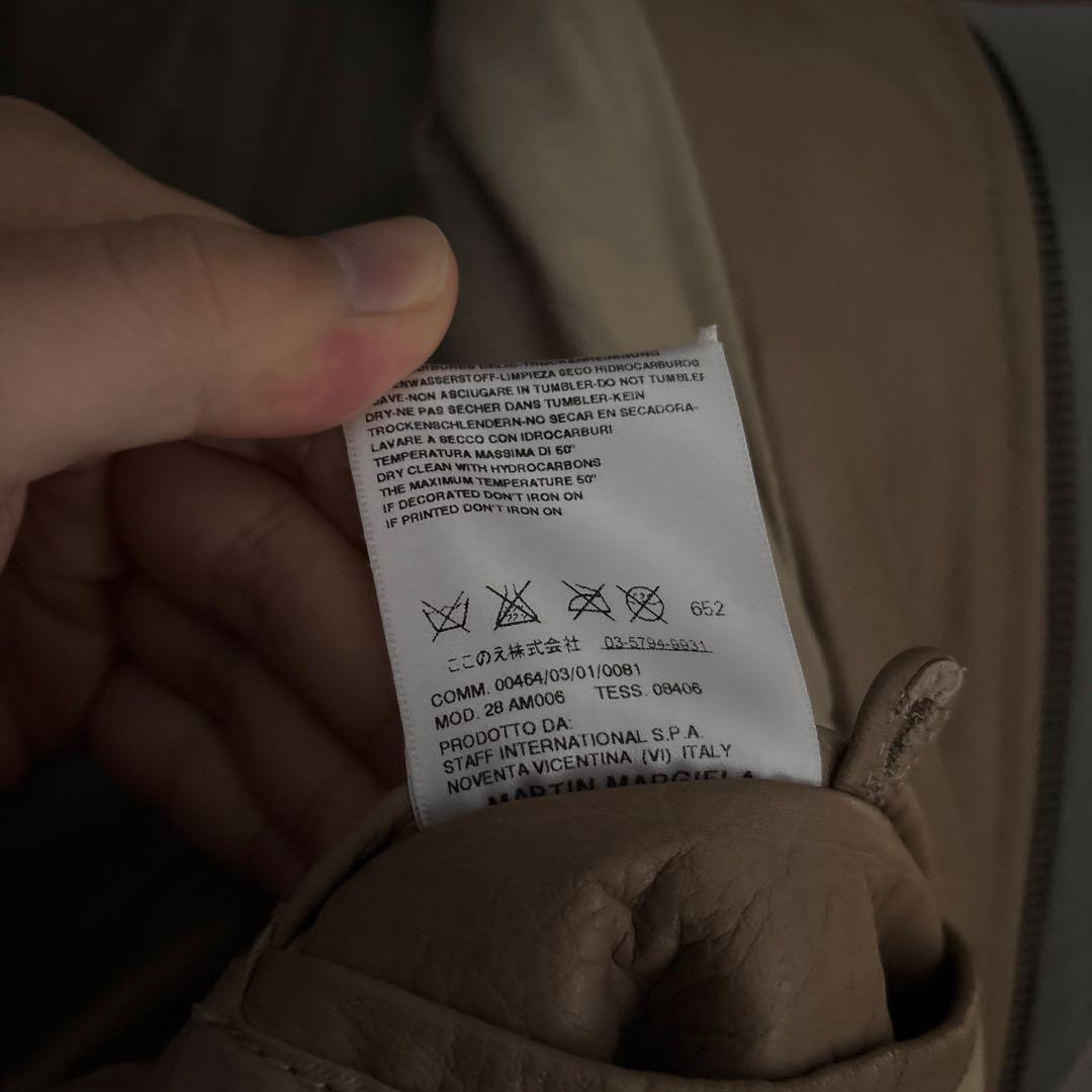 名作　マルジェラ本人期　2007ss 八の字レザーライダース