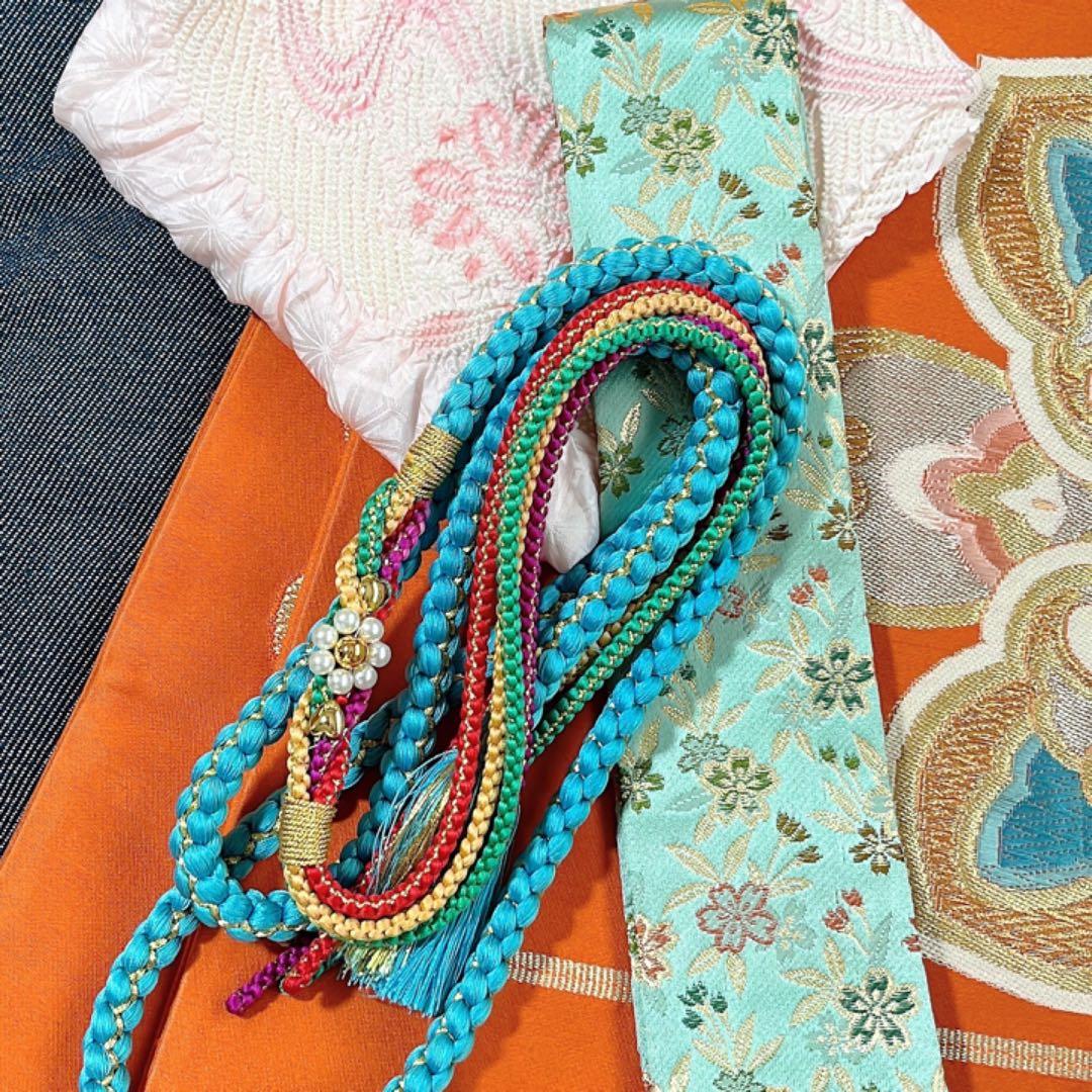 りょう　【高級 振袖５点セット】 正絹 花柄 中振袖 上品 古典柄 成人式