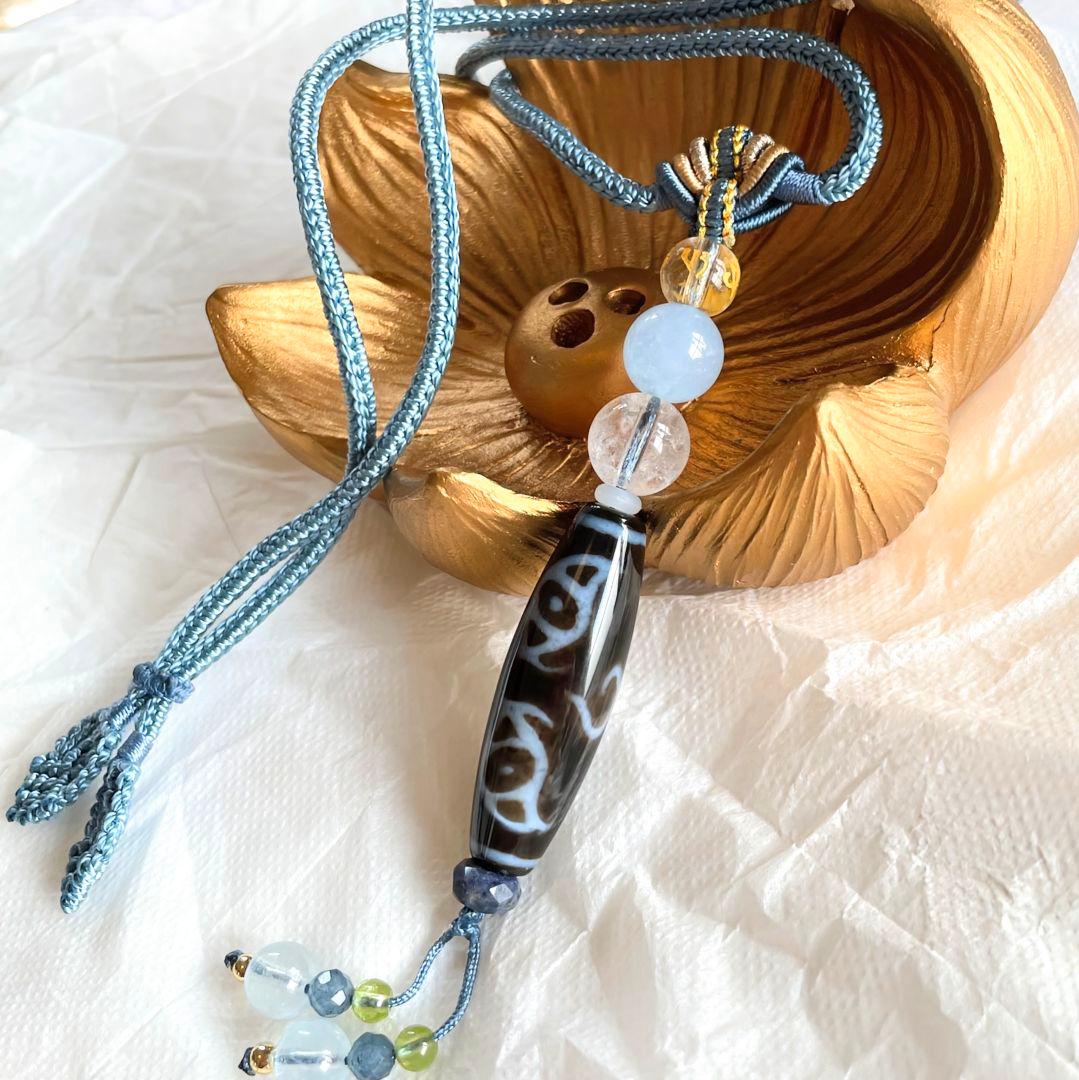 tabe1224様◆ご注文ご確認用 高級至純 佛龍眼梵字(卯)天珠 アクアマリン