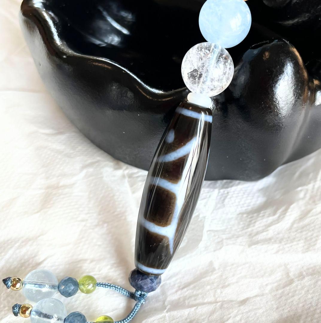 tabe1224様◆ご注文ご確認用 高級至純 佛龍眼梵字(卯)天珠 アクアマリン