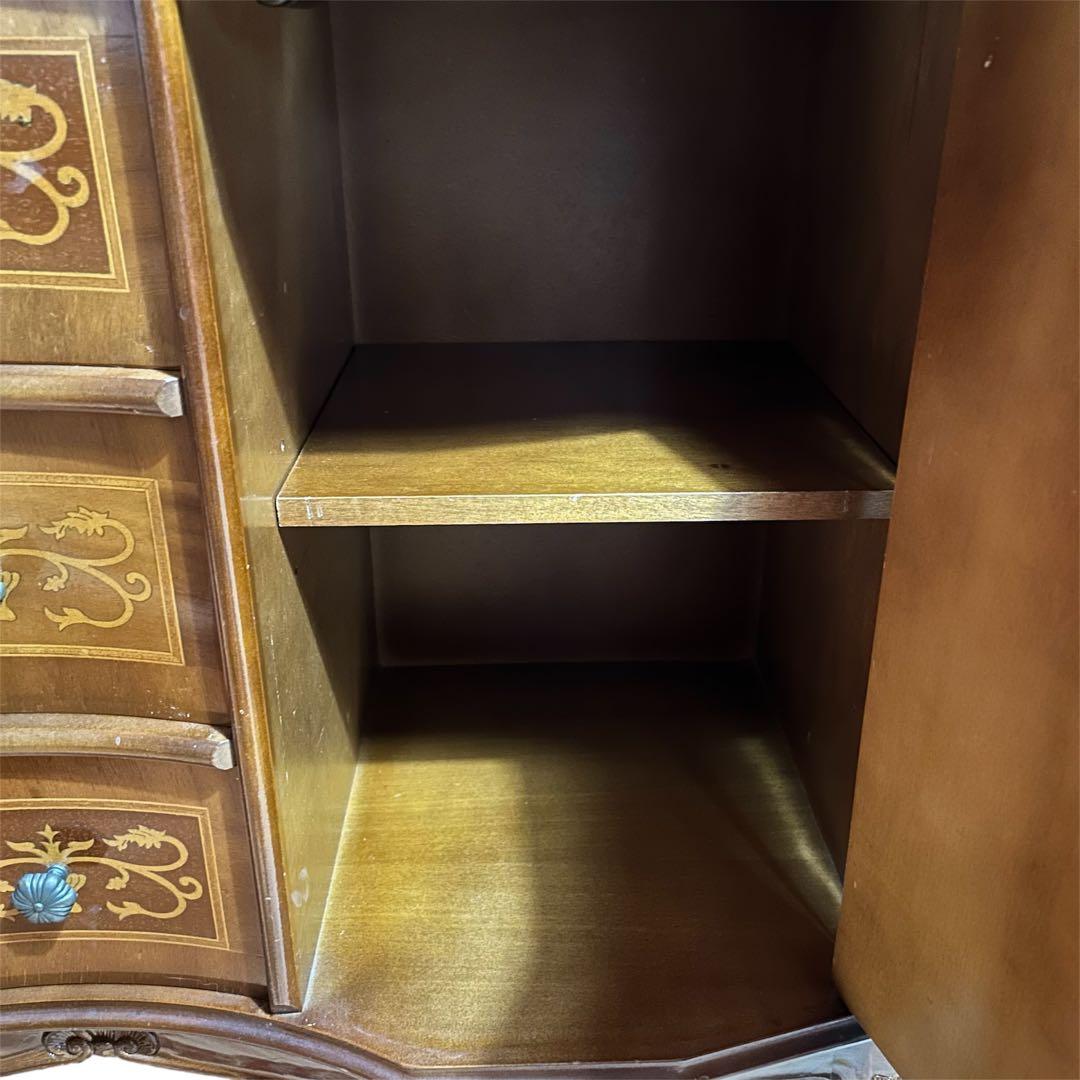 イタリア 家具タロッコ社象嵌デザイン 猫足 ヴェローナ キャビネット