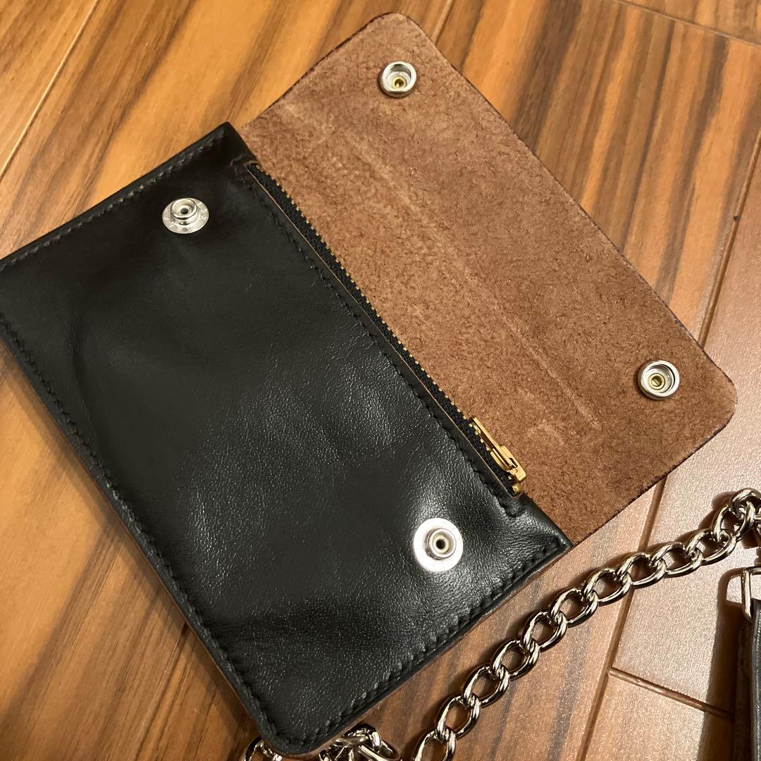 aaadaaミドルトラッカーウォレット　ロウ付けチェーン　ヴィンテージタロン