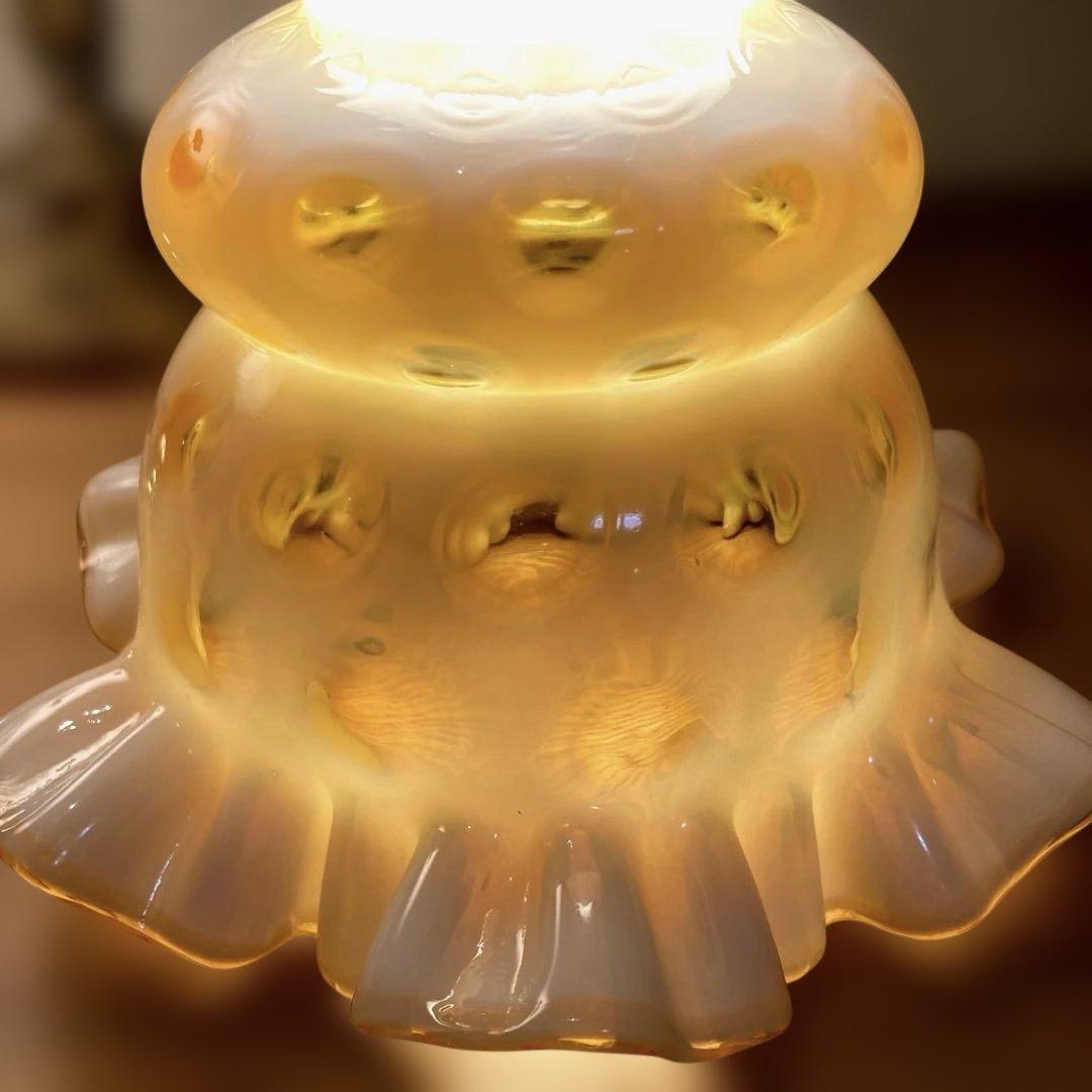 フェントン　ハチミツ　ランプシェード　アンティーク　オパールセント