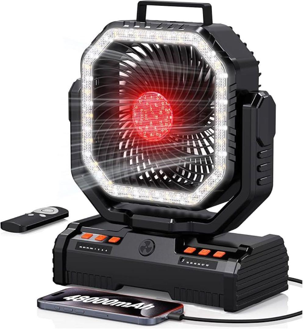 子*り様 48000mAh 怪物ファン　キャンプ 扇風機 充電式 風量4段階調節