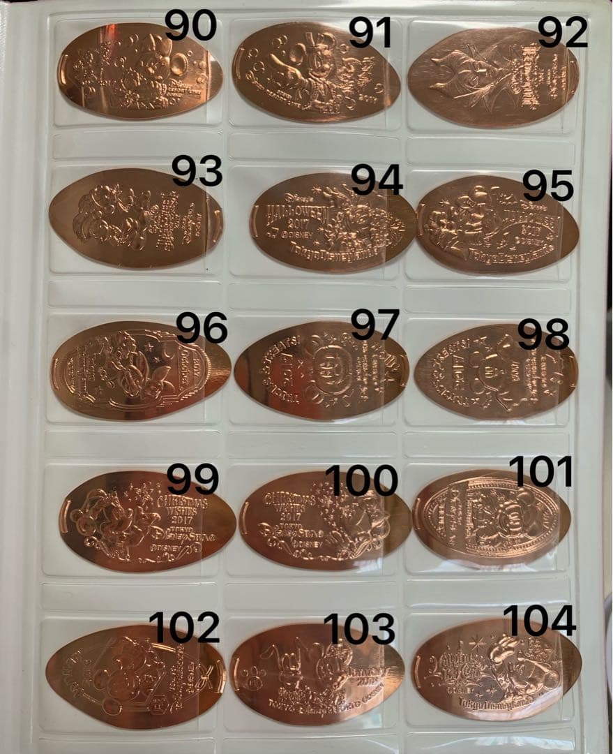 ディズニーランディズニーシー スーベニアメダル コレクション 2014～2018