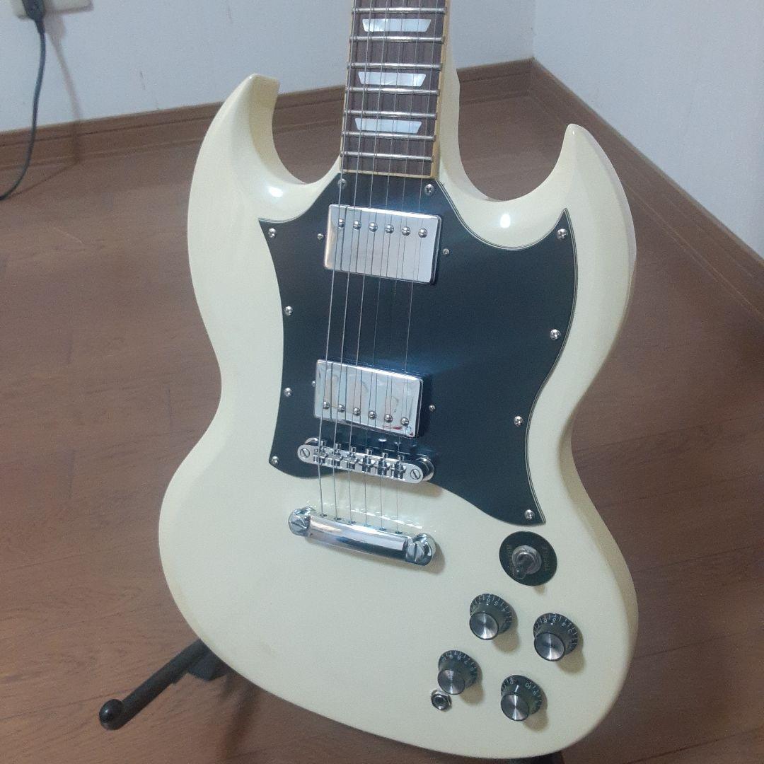 Photogenic SGスタイル エレキギター アイボリー　ケース付き