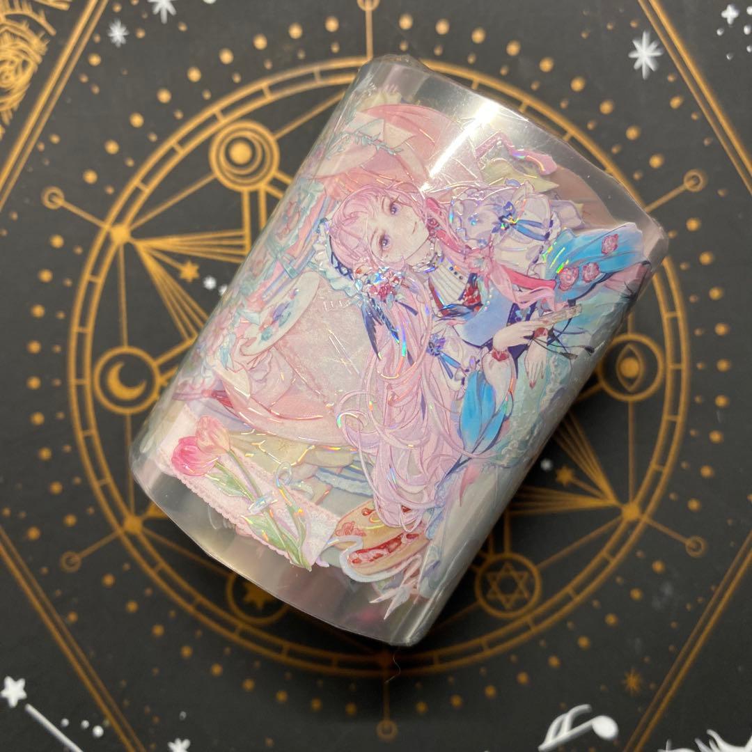 【K】海外　10m巻　貝殻光マスキングテープ　人物系/動物系