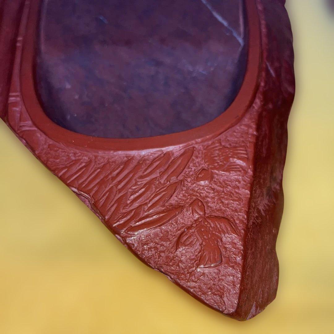 ⭕️希少　岩手県　紫雲石硯　佐藤鉄三郎　30Ｃm近い2Ｋg超えの大型硯