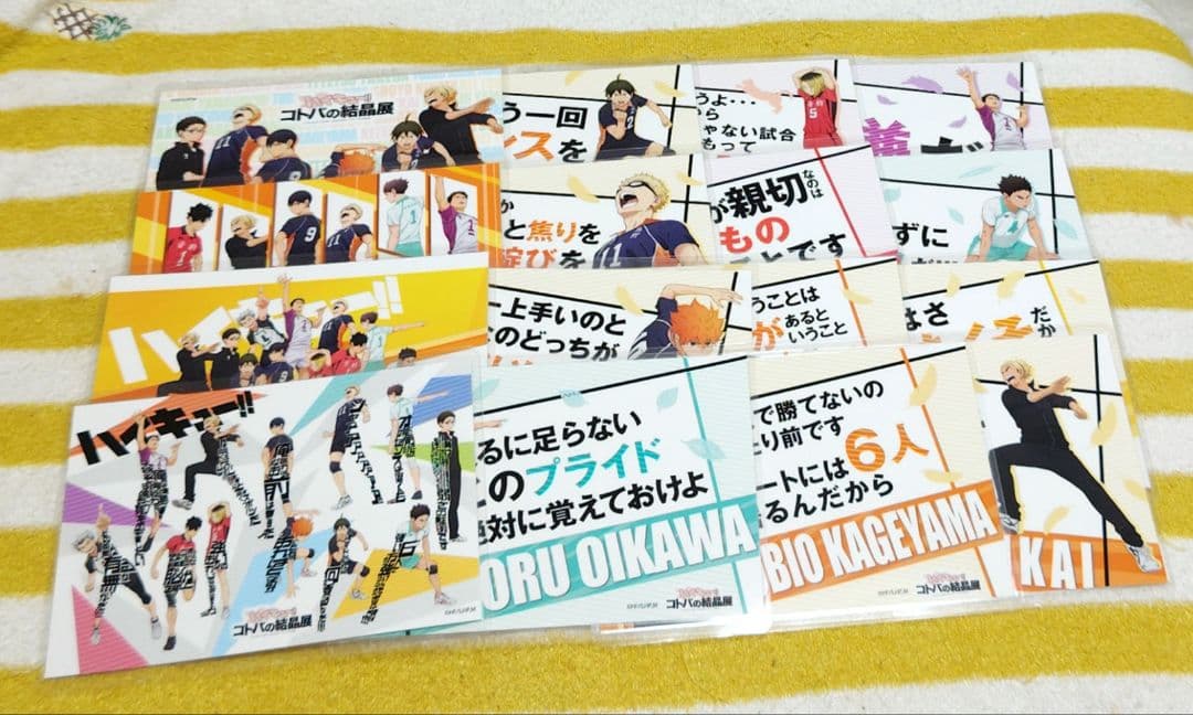 ハイキュー!!コトバの結晶展 全16種セット バラ売り不可 ラミネート加工済