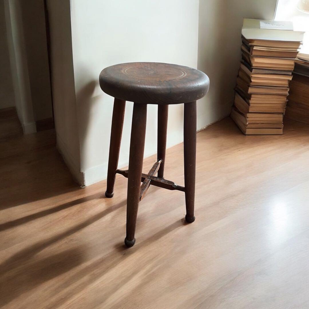 丸椅子 ヴィンテージ 脚元丸 昭和 レトロ