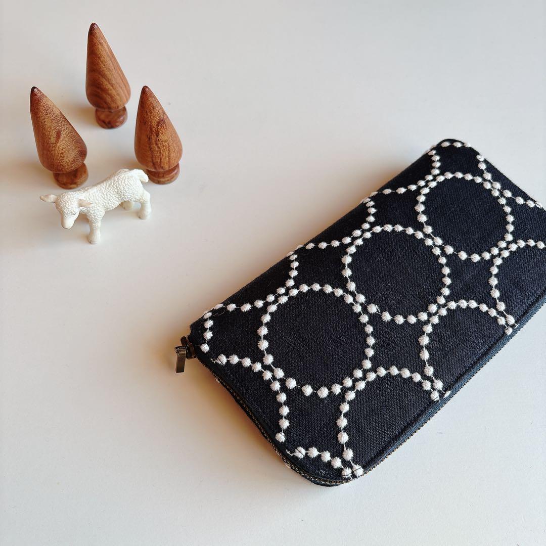 ミナペルホネン☆ラウンドファスナー長財布☆ハンドメイド