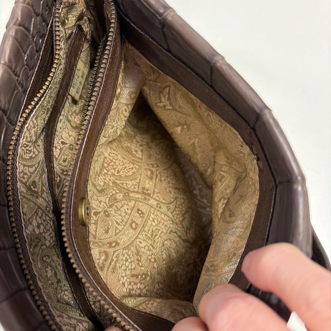 「Azumamaさん専用〜ʕ•ᴥ•ʔ」Ibiza ダークブラウン ワニ革 ショル