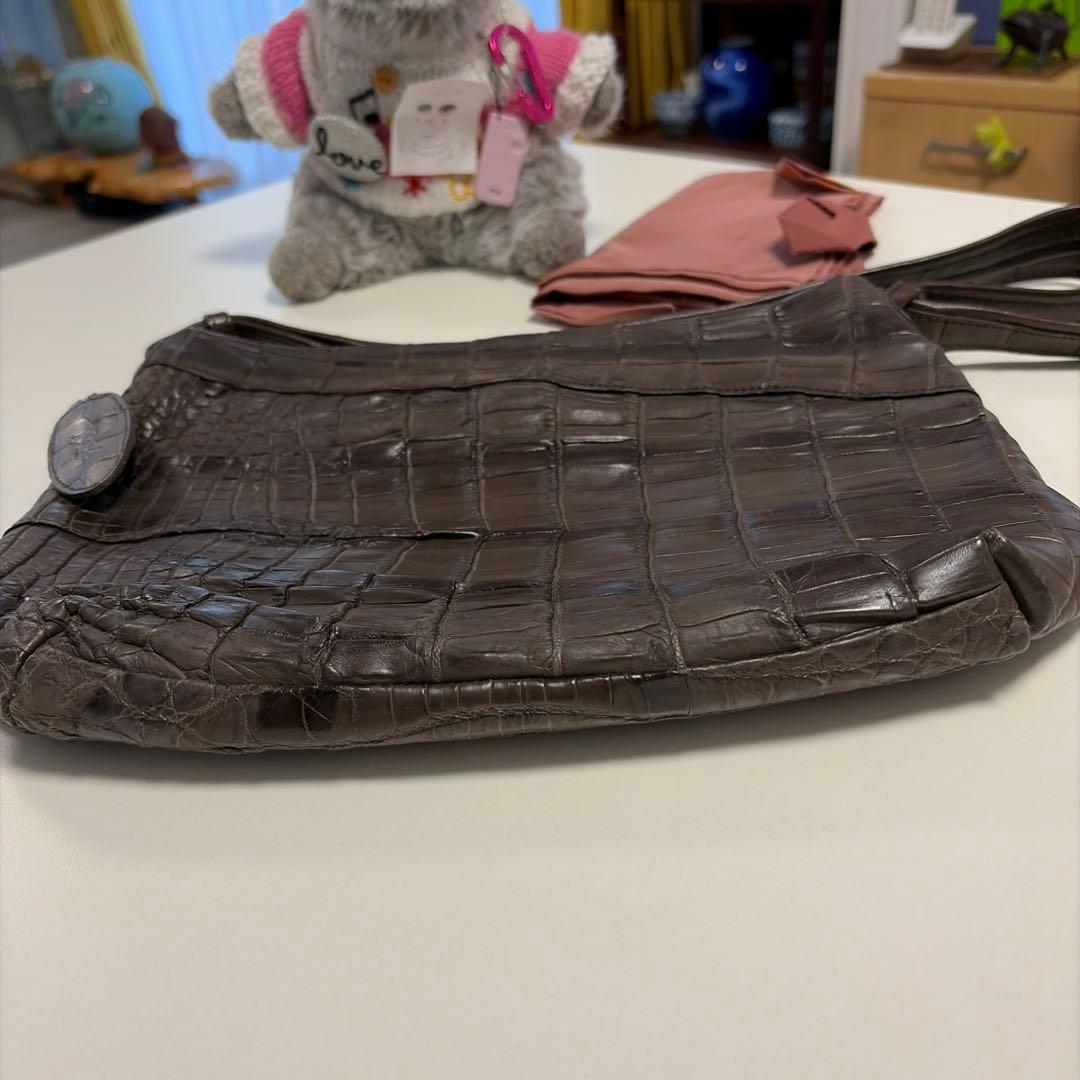 「Azumamaさん専用〜ʕ•ᴥ•ʔ」Ibiza ダークブラウン ワニ革 ショル