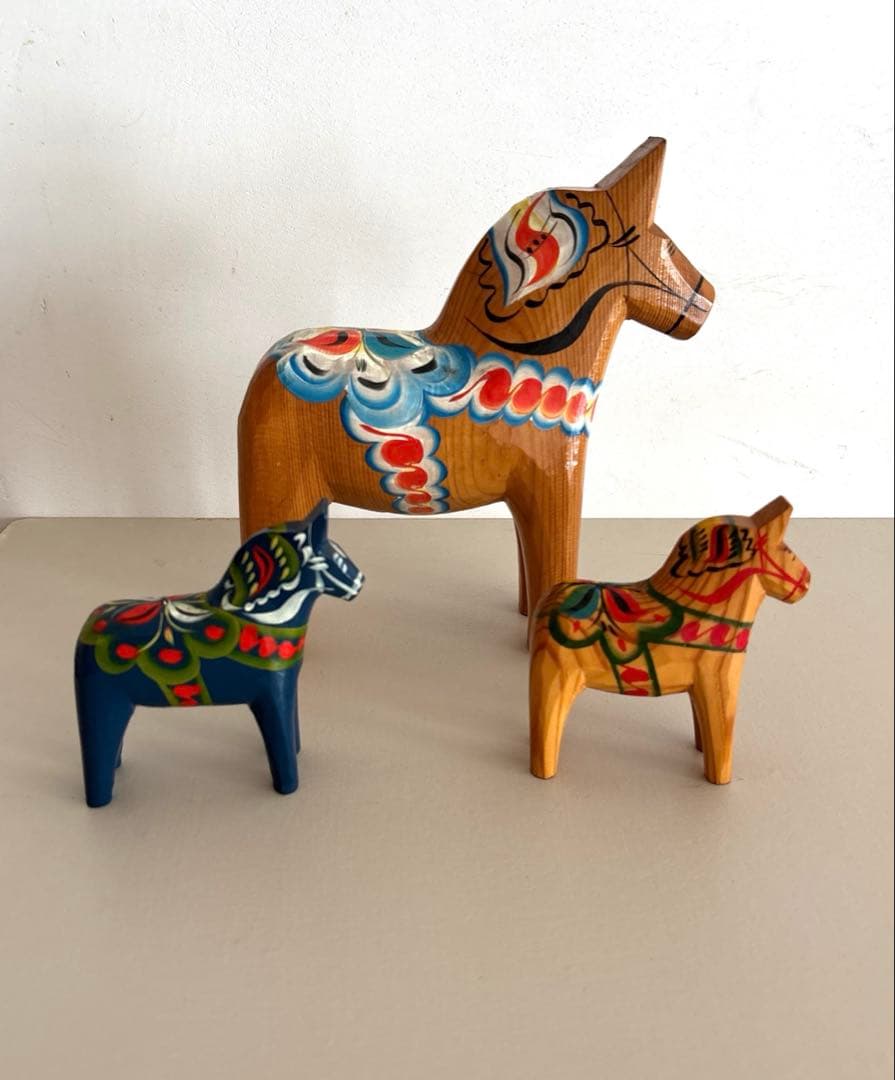 Nils Olsson ダーラナホース　ダーラヘスト 親子３つセットで