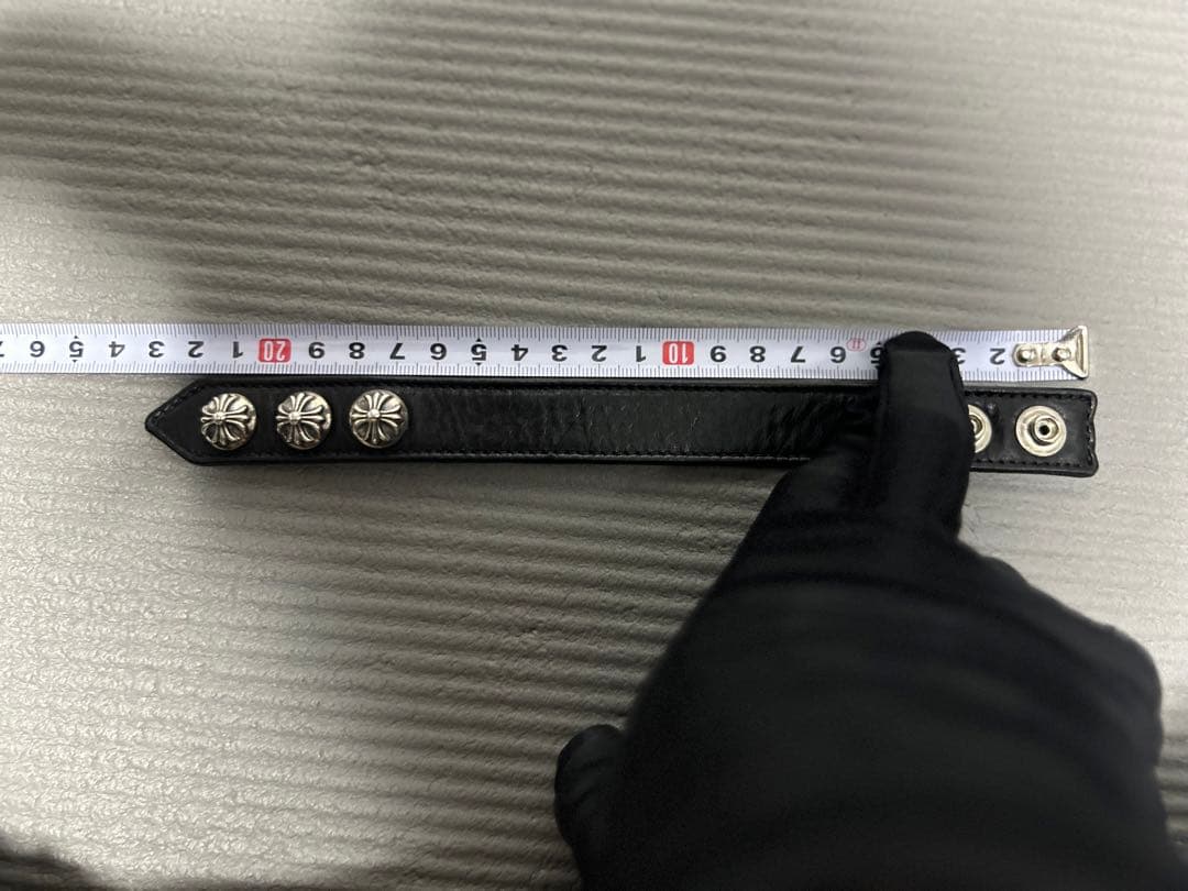 O*☆様 クロムハーツ 3ボタン 2スナップ レザー ブレスレット クロスボール