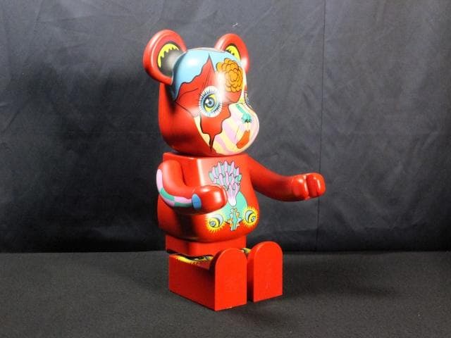 現代美術 田名網敬一　直筆サイン『BE@RBRICK 1000％赤』1205B