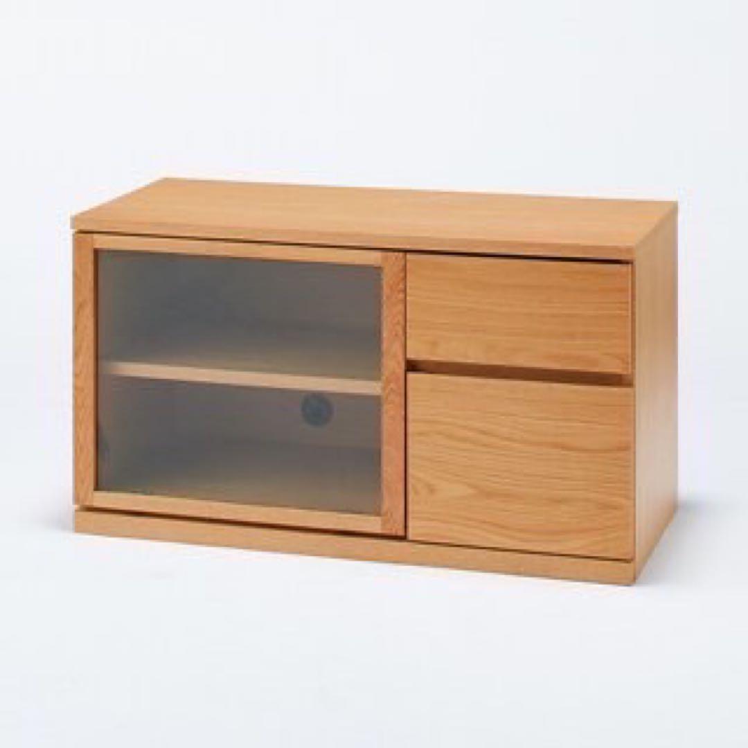 【廃盤希少‼︎】無印良品◦オーク材AVラック◦木製テレビ台◦引き出し付き