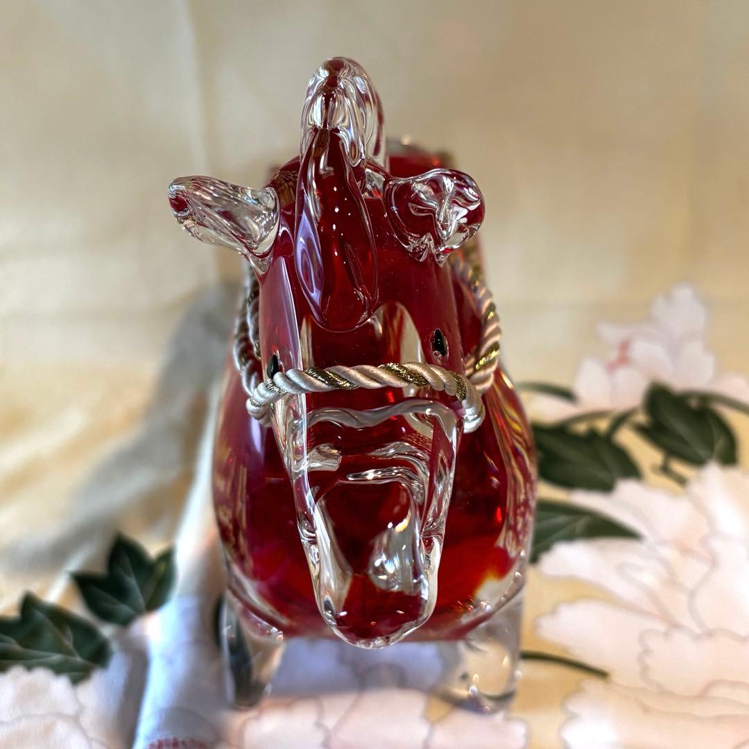 Multi Glass ガラスの馬の置物　2セット