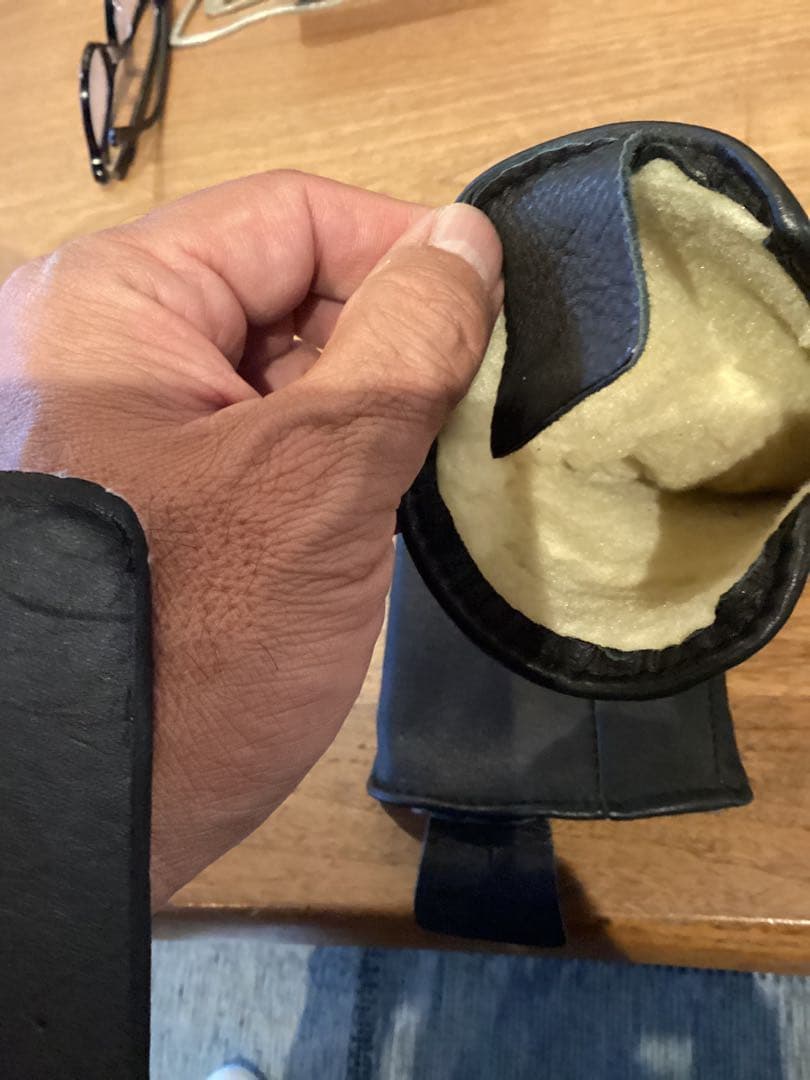 HTC グローブ　レザームートンタイプ　黒　メンズ　ロンハーマン購入