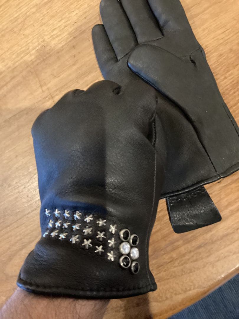 HTC グローブ　レザームートンタイプ　黒　メンズ　ロンハーマン購入