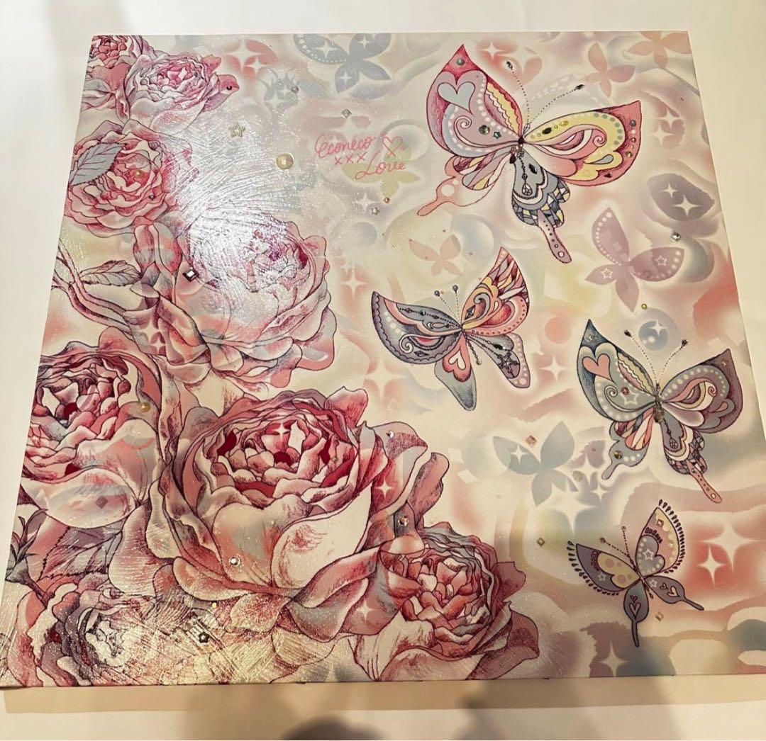 ECONECOさん キャンバスアートバタフライローズ