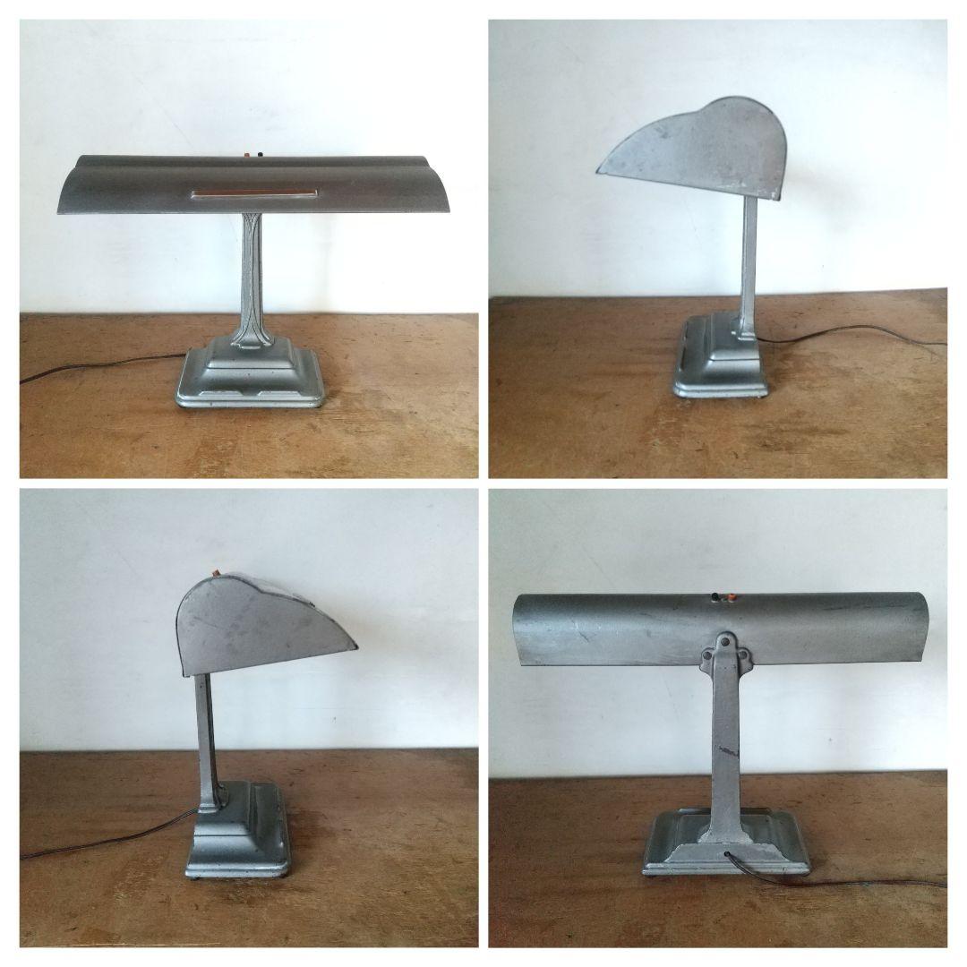 USA ヴィンテージ アールデコ ミッドセンチュリー バンカーズランプ