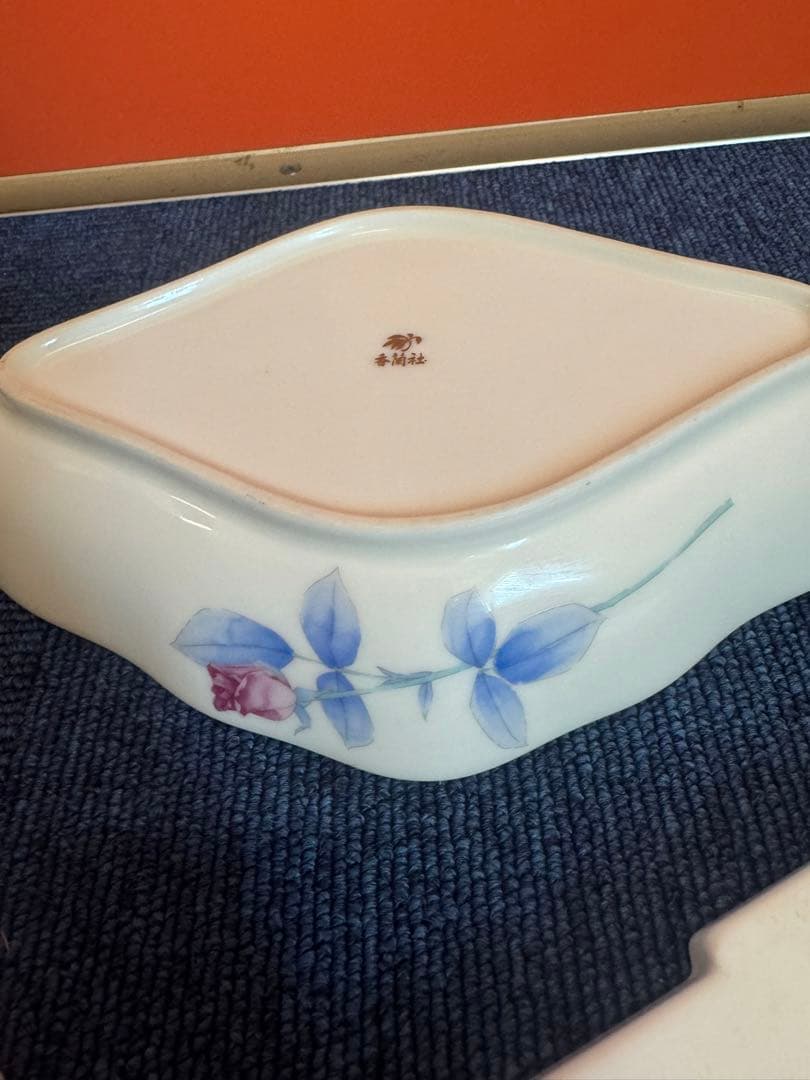 1893 香蘭社　菱形皿2客　菱形鉢1客　金彩