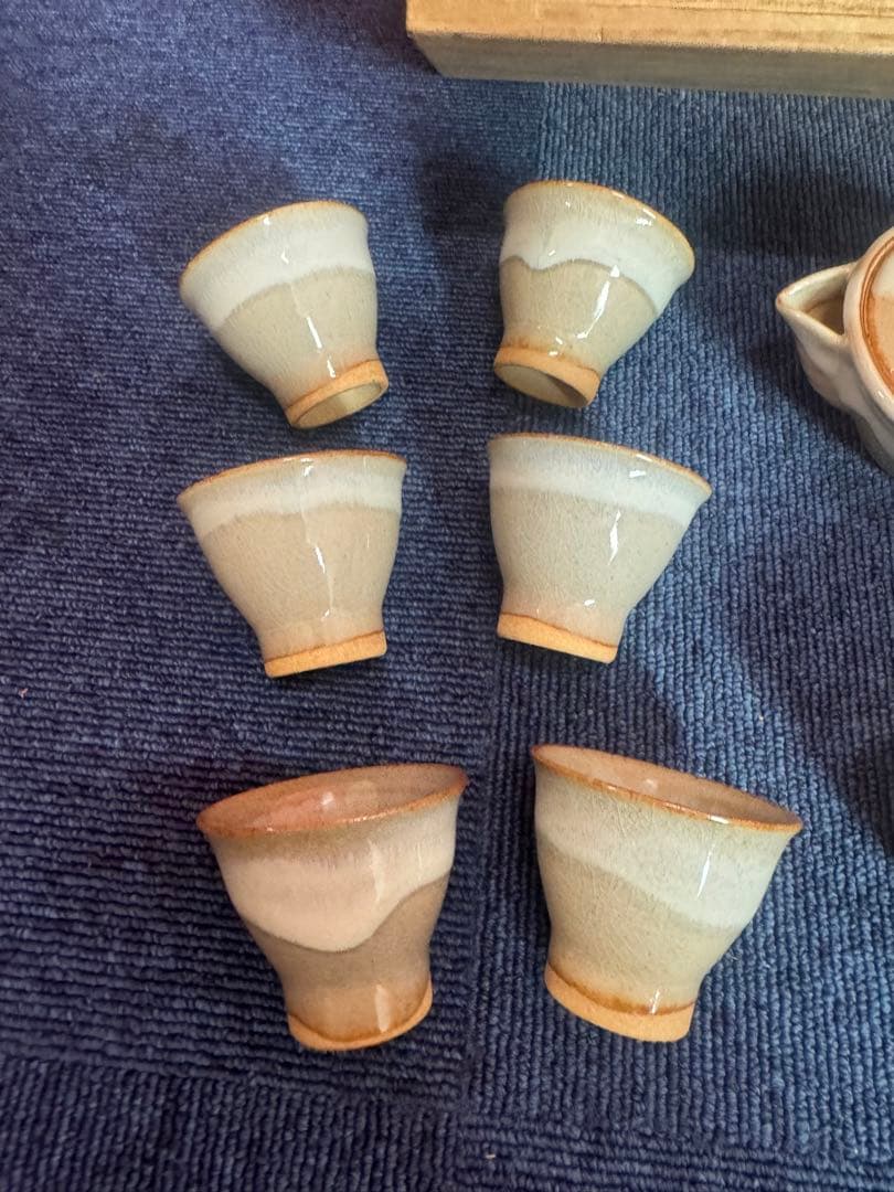 1748 萩焼　茶器セット　宝瓶1客　湯冷し1客　湯呑6客