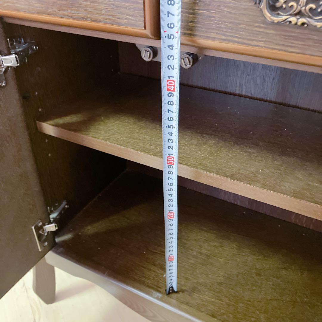 HIKARI アンティーク調　サイドキャビネット　サイドチェスト　電話台