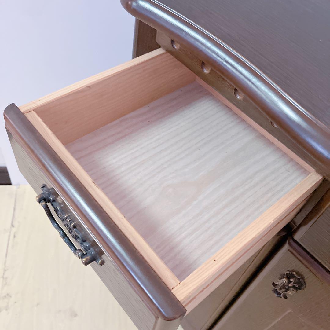 HIKARI アンティーク調　サイドキャビネット　サイドチェスト　電話台