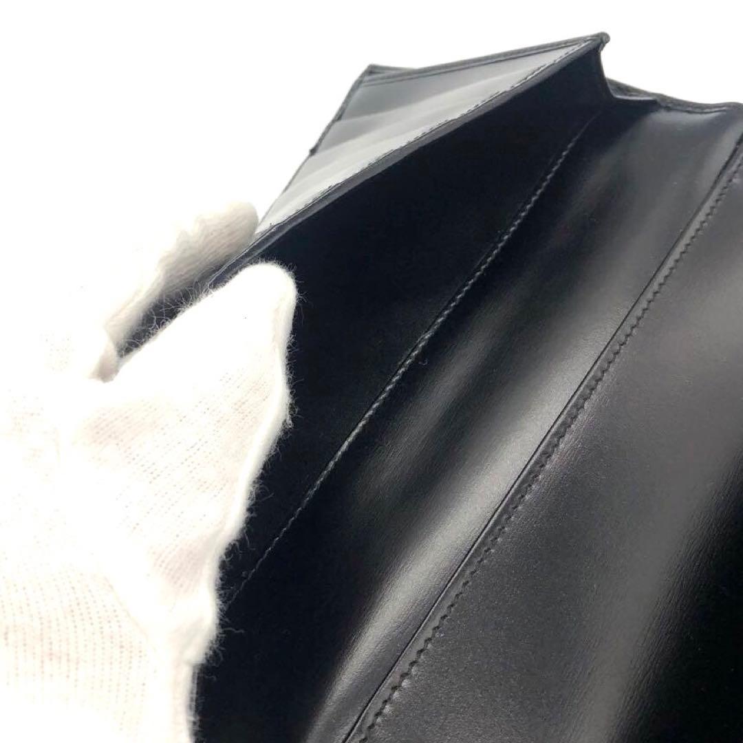 未使用✨カルティエ レザー　3つ折り長財布 パンテール ボックスカーフ ブラック