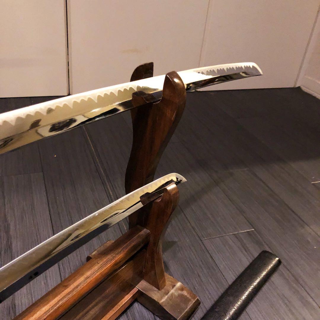 本格模造刀　大小セット　緑拵え　太刀　脇差　大小セット