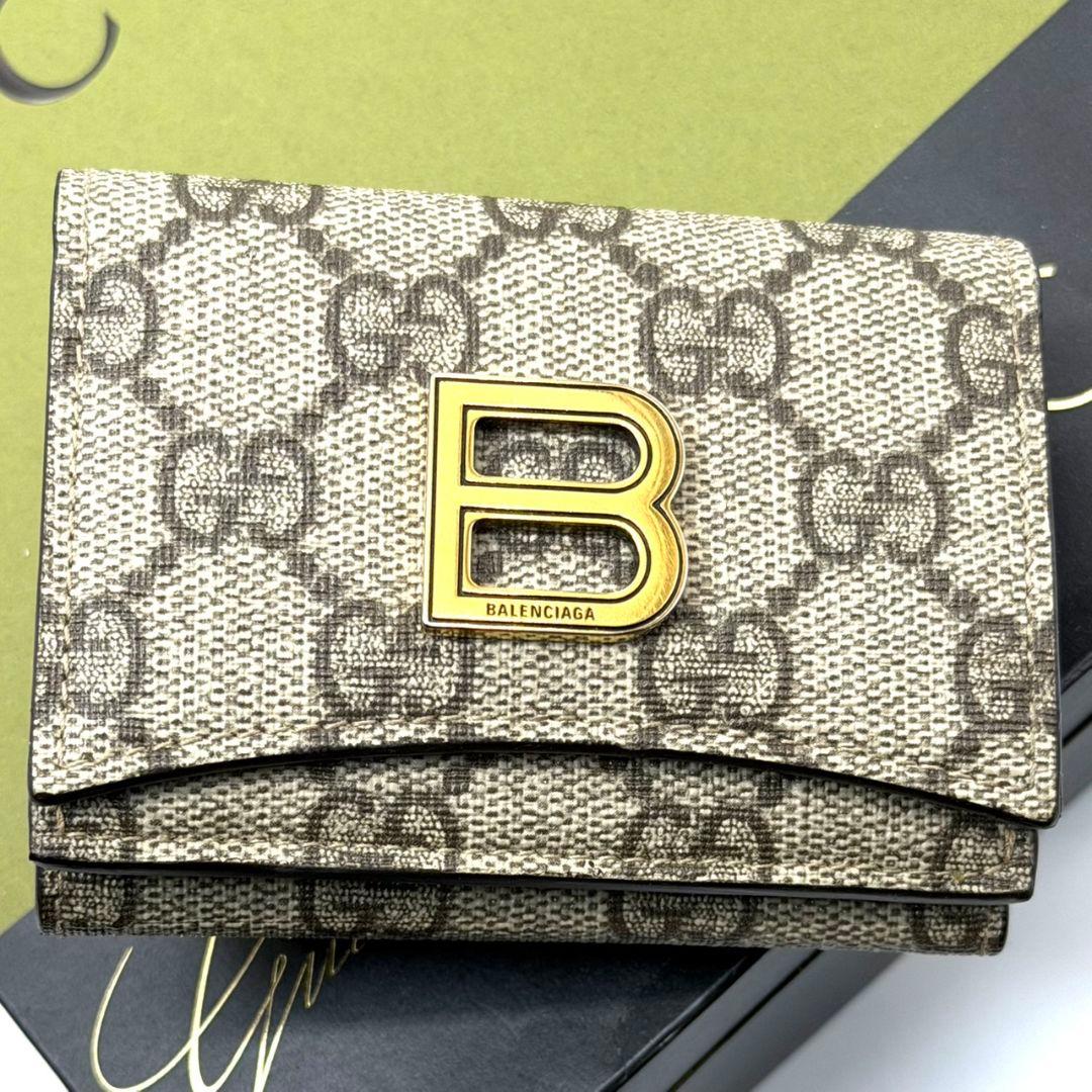 激レア 美品 限定品 グッチ バレンシアガ コラボ ザ ハッカー 財布 GG