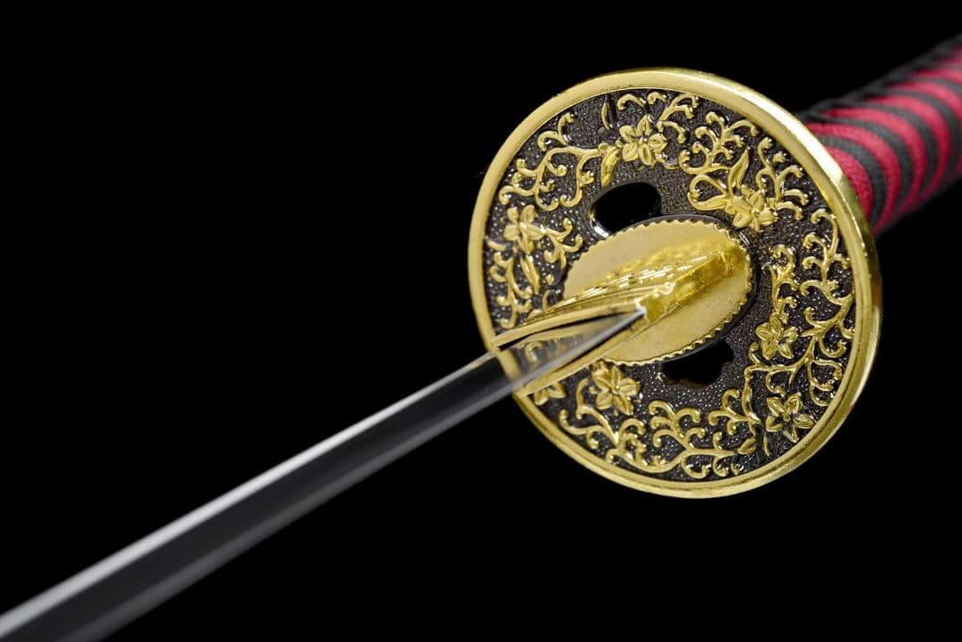 【黒魂の侍】古兵器 刀装具 日本刀　模造刀 居合刀 武士道 鑑賞用 美術刀