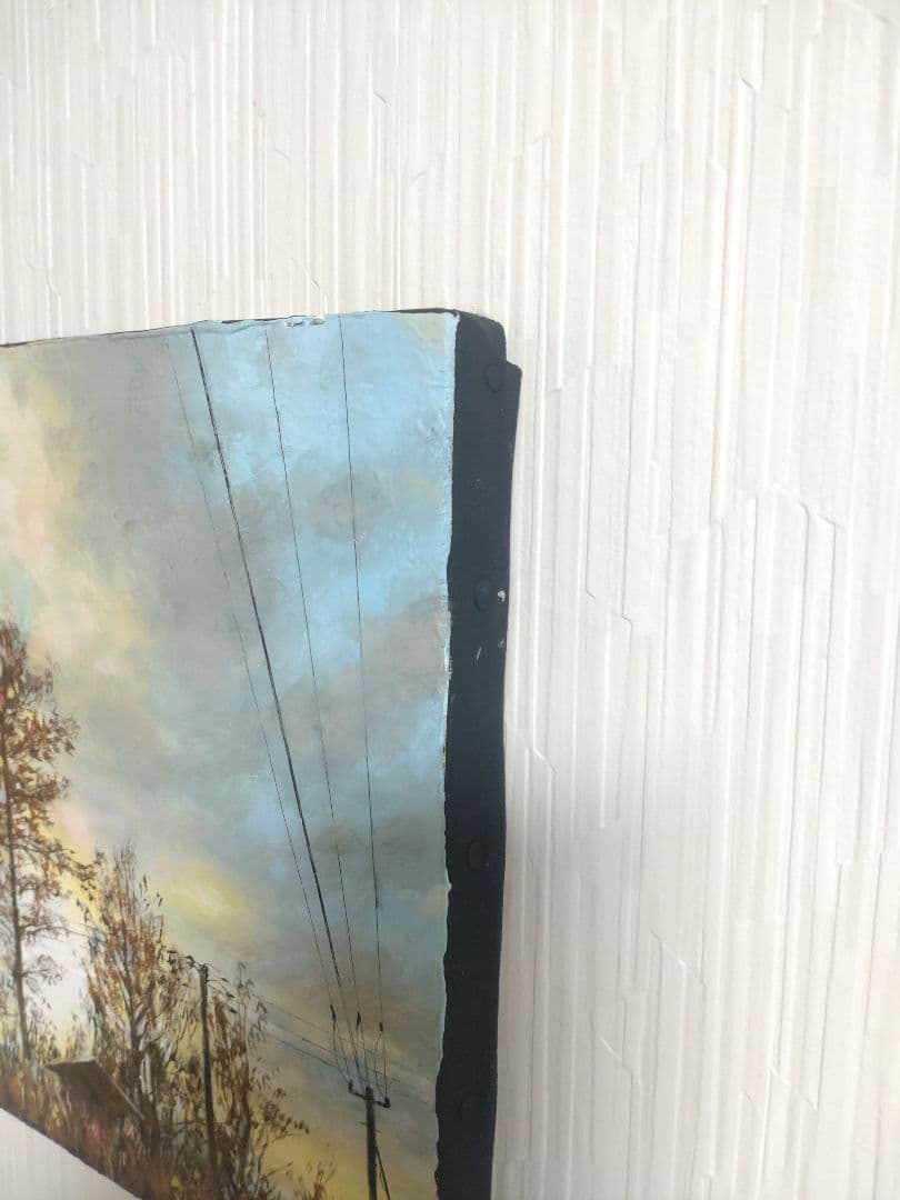 秋の十勝【油絵】士幌の秋【1点物の原画】作者サイン入り◆F3号サイズ