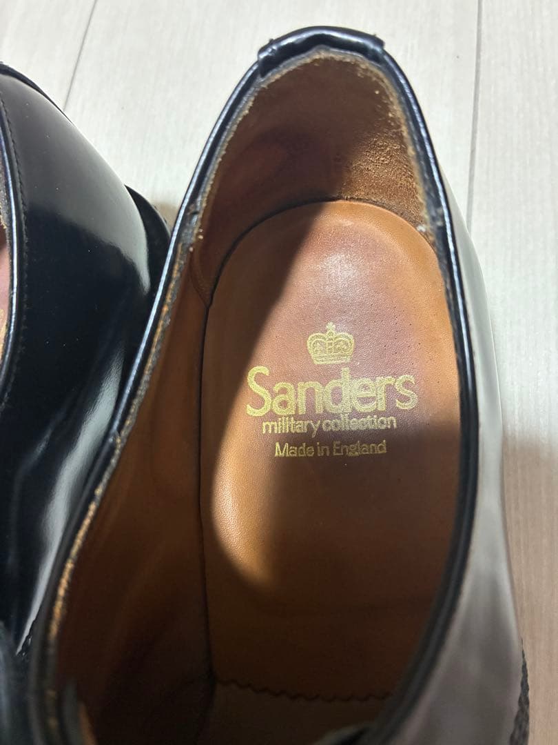 み*。様 SANDERS ミリタリーダービー 黒 UK6（25〜25.5cm相当