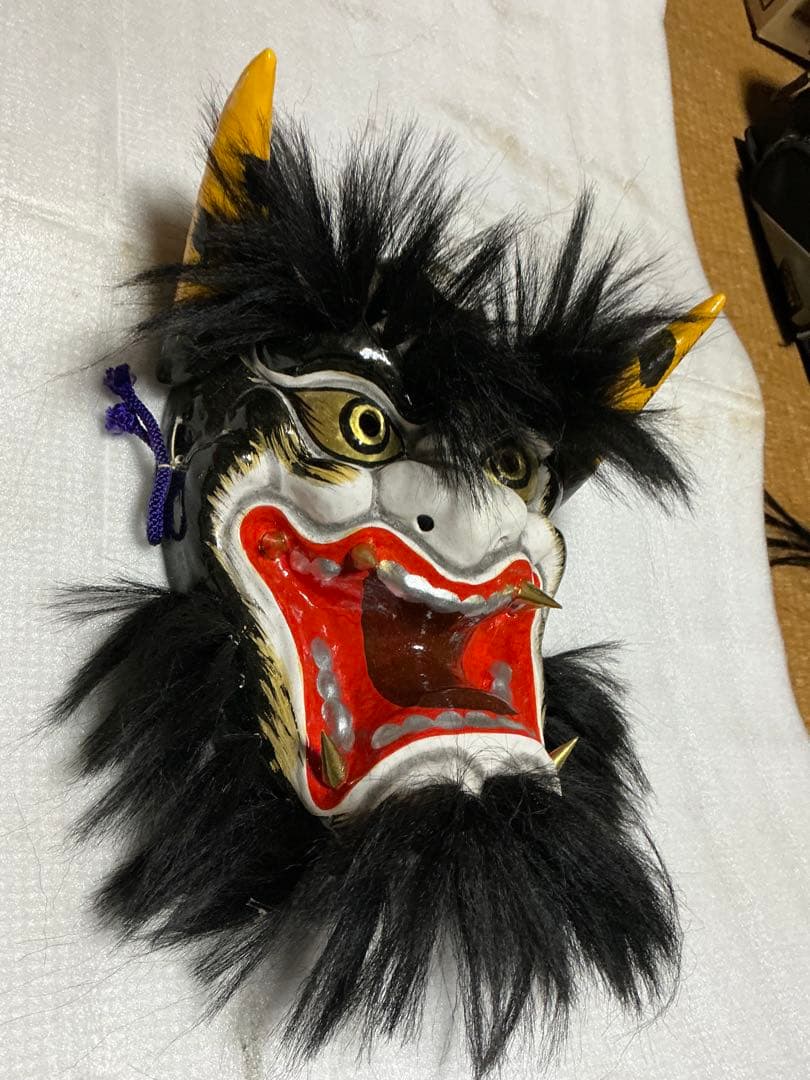 石見神楽・神楽面　和紙製。【我が家の魔除けとして…】。