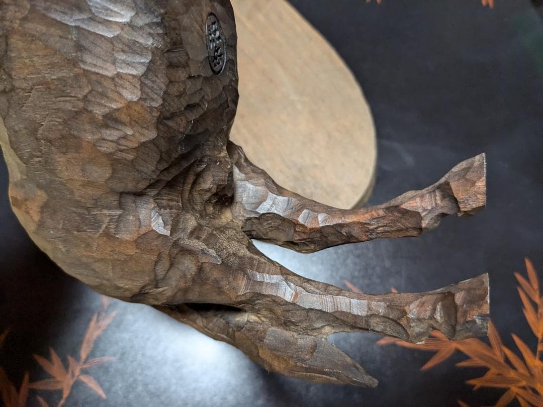 ヴィンテージ工芸品　おんたけ彫刻 杉本照岳作 木曽馬 信州木彫りアート