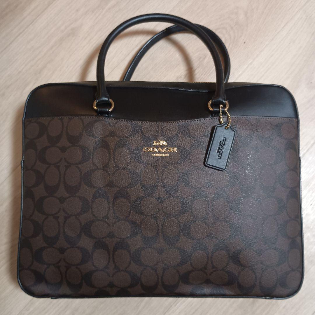 COACH ビジネスバッグ ブラウン/ブラック