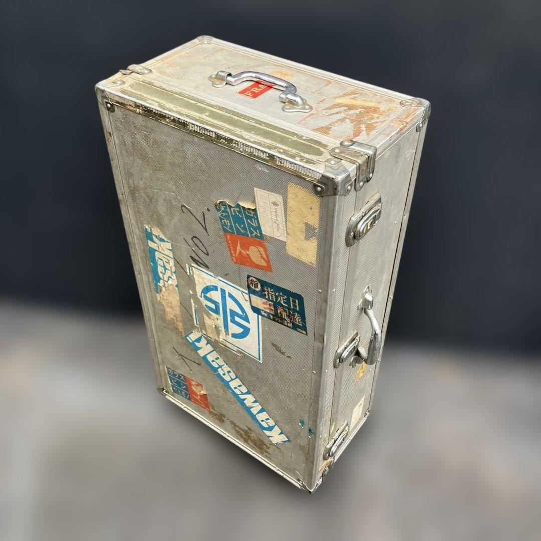 希少　大型　アルミキャリーケース　昭和レトロ　スーツケース　トラベルトランク
