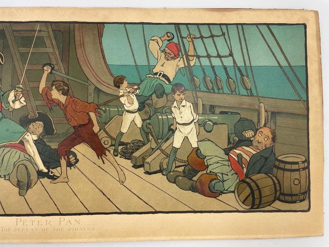 リトグラフ ピーターパン THE DEFEAT OF THE PIRATES